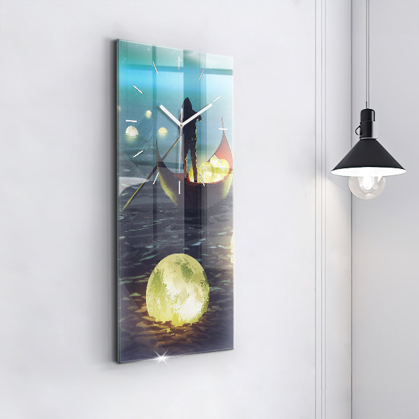 Vertikale Uhr mit motiv Abstraktion