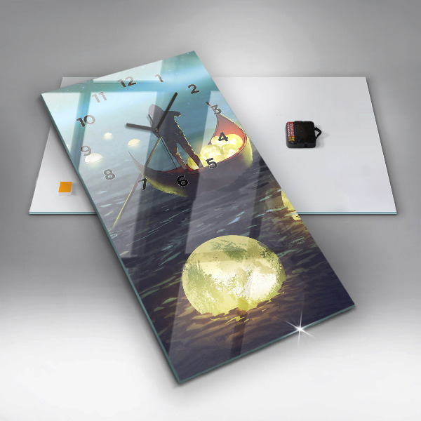 Vertikale Uhr mit motiv Abstraktion