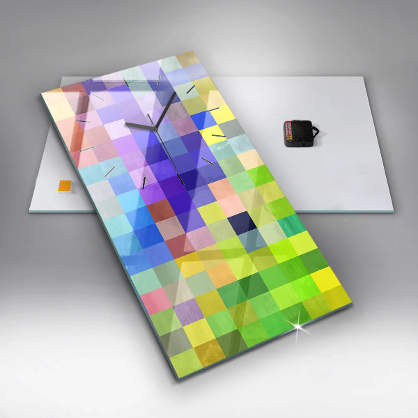 Vertikale Uhr Komposition von Quadraten