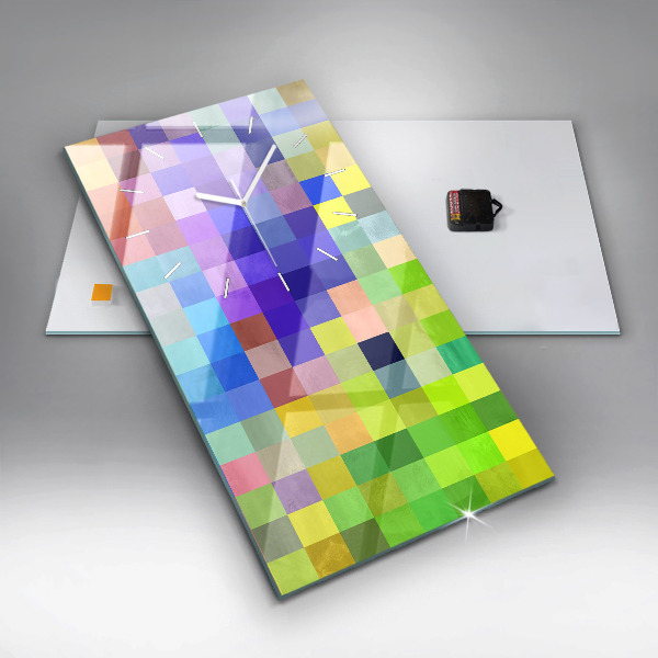 Vertikale Uhr Komposition von Quadraten