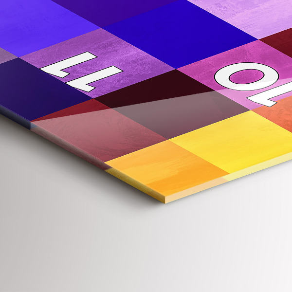 Vertikale Uhr Komposition von Quadraten