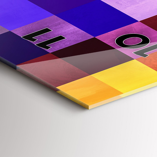 Vertikale Uhr Komposition von Quadraten