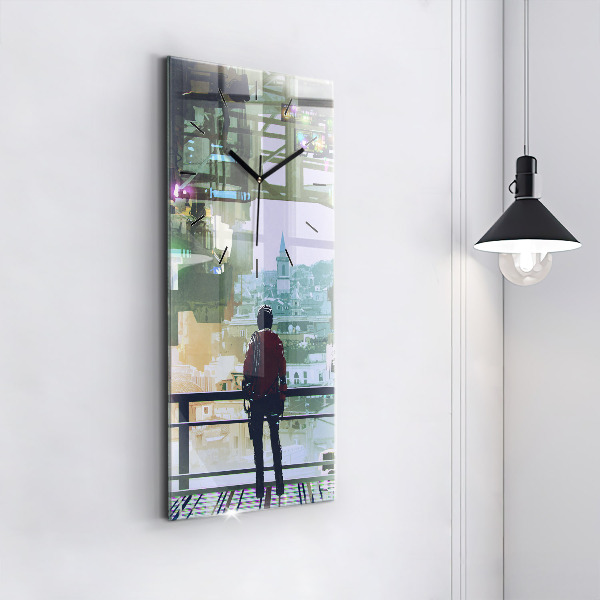 Vertikale Uhr Cyber-Punk