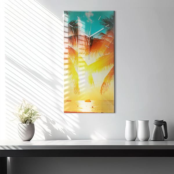 Vertikale Uhr mit motiv Urlaub Rest Sommer