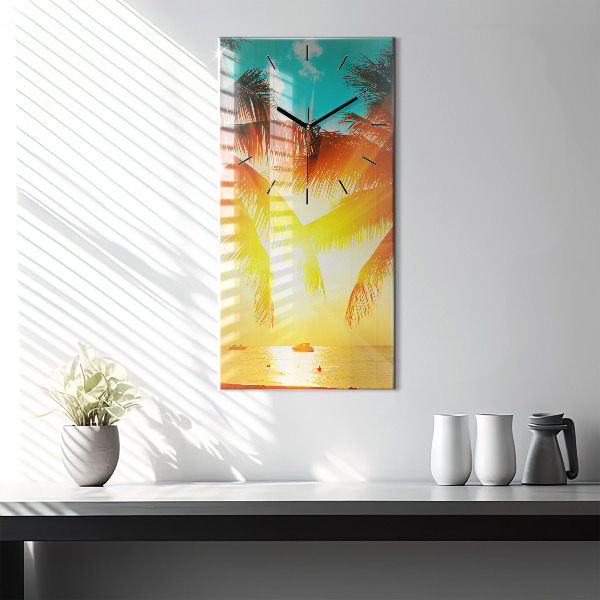 Vertikale Uhr mit motiv Urlaub Rest Sommer