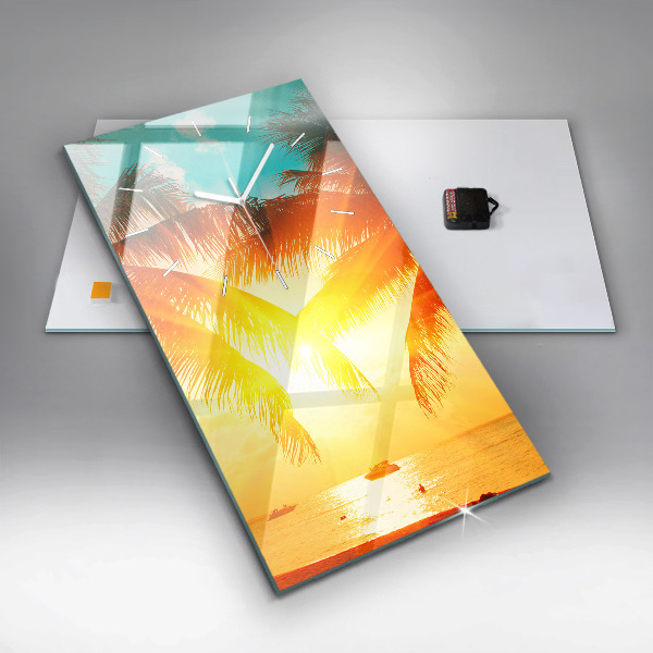 Vertikale Uhr mit motiv Urlaub Rest Sommer