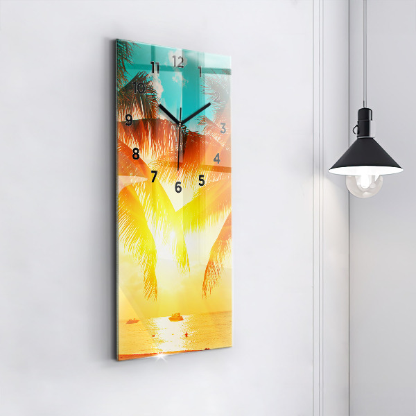 Vertikale Uhr mit motiv Urlaub Rest Sommer