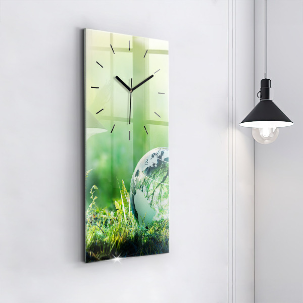 Vertikale Uhr mit motiv Weltkugel