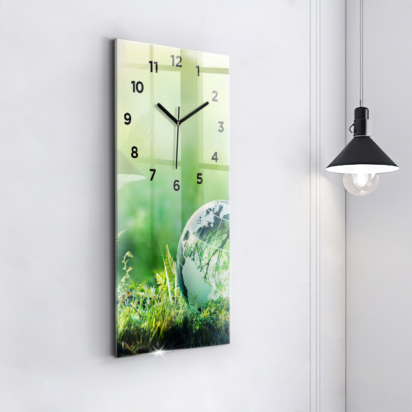 Vertikale Uhr mit motiv Weltkugel
