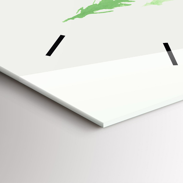 Vertikale Uhr mit motiv Gemälde eines grünen Waldes