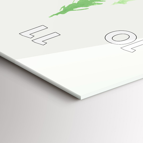 Vertikale Uhr mit motiv Gemälde eines grünen Waldes