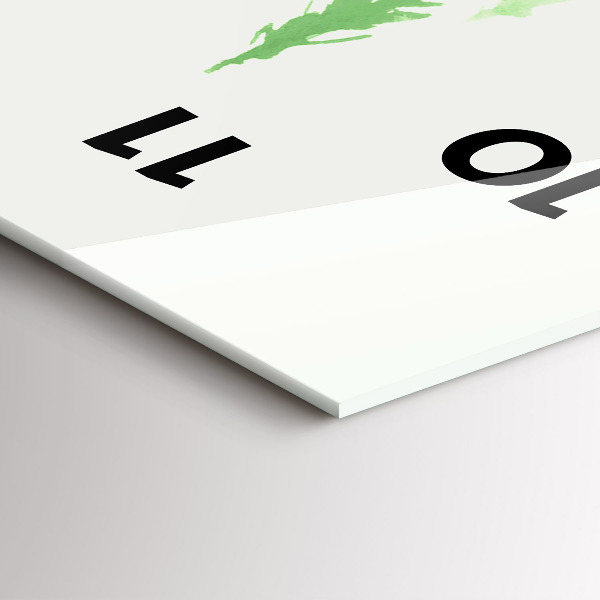 Vertikale Uhr mit motiv Gemälde eines grünen Waldes