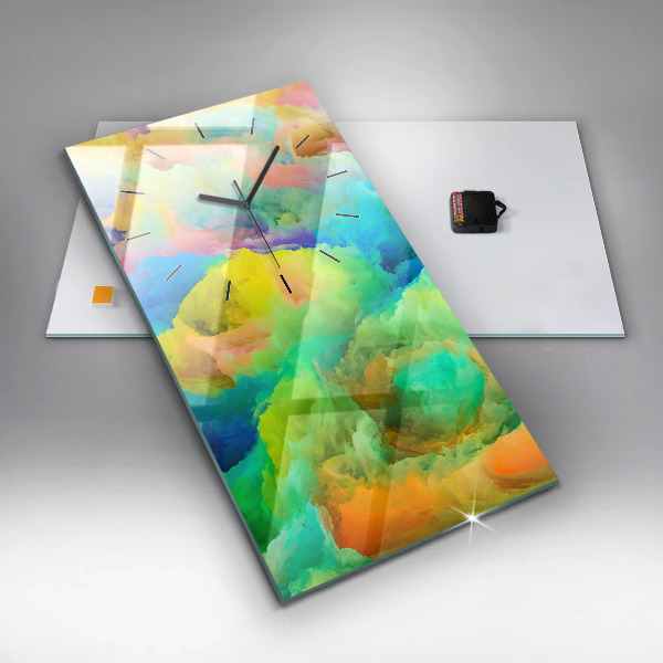 Vertikale Uhr mit motiv Fraktale Textur