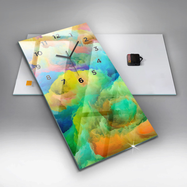 Vertikale Uhr mit motiv Fraktale Textur