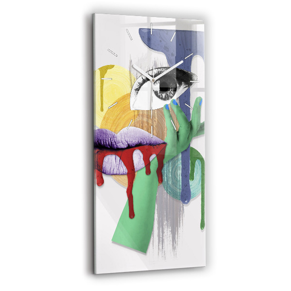 Vertikale Uhr mit motiv Surrealistische Collage