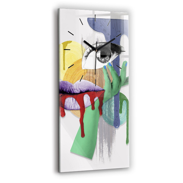 Vertikale Uhr mit motiv Surrealistische Collage