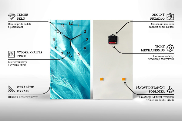 Vertikale Uhr mit motiv Geometrisches Muster