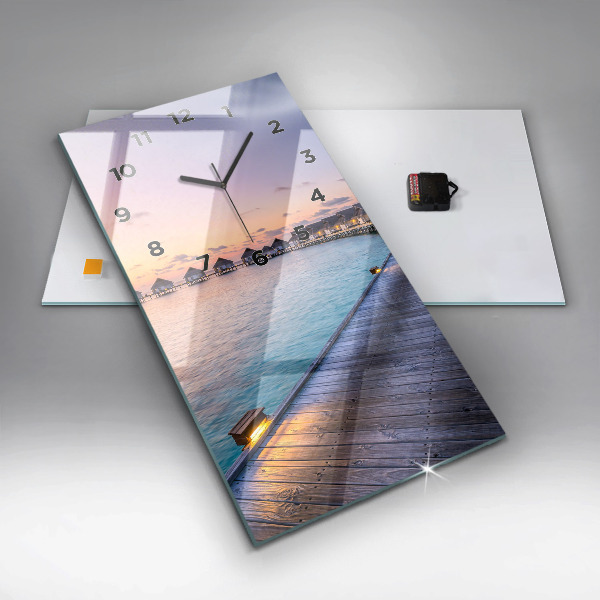 Vertikale Uhr Sonnenuntergang auf den Malediven