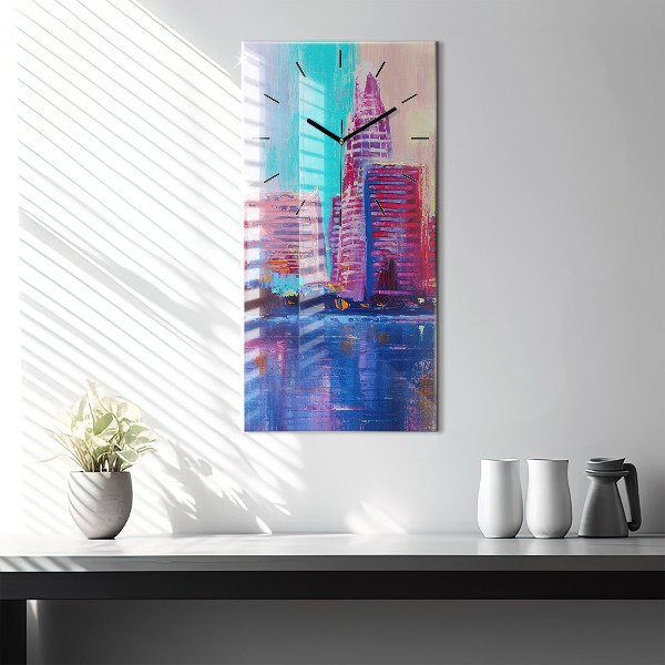 Vertikale Uhr Abstrakt von Wolkenkratzern