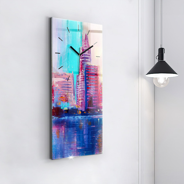 Vertikale Uhr Abstrakt von Wolkenkratzern