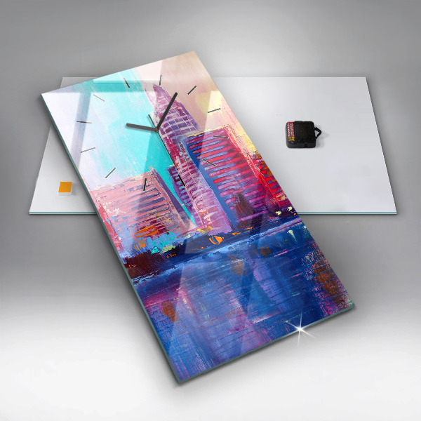 Vertikale Uhr Abstrakt von Wolkenkratzern