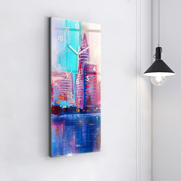 Vertikale Uhr Abstrakt von Wolkenkratzern