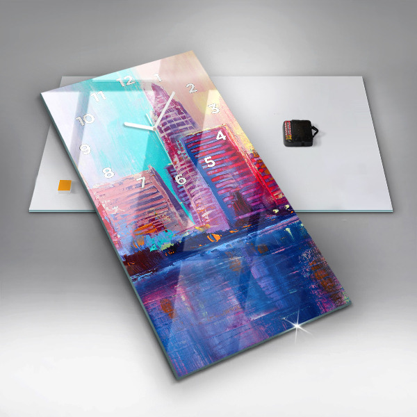 Vertikale Uhr Abstrakt von Wolkenkratzern