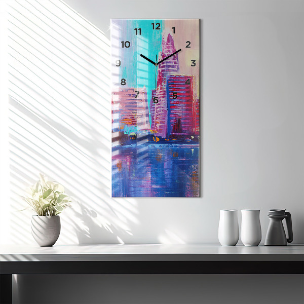 Vertikale Uhr Abstrakt von Wolkenkratzern