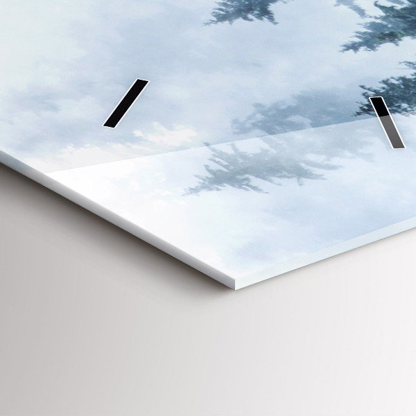 Vertikale Uhr Neblige Berglandschaft