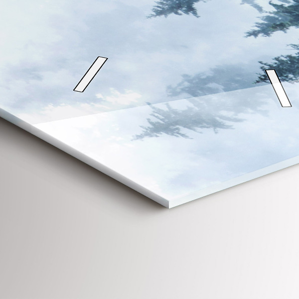 Vertikale Uhr Neblige Berglandschaft