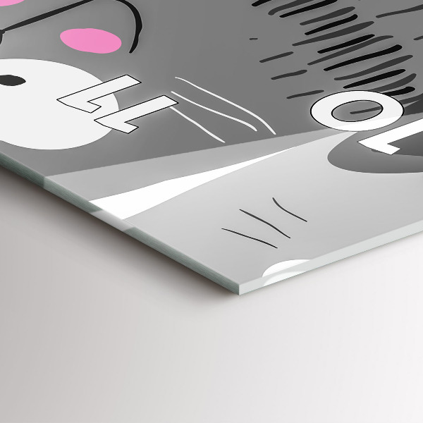 Vertikale Uhr mit motiv Muster mit Katzen