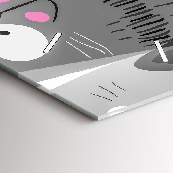 Vertikale Uhr mit motiv Muster mit Katzen