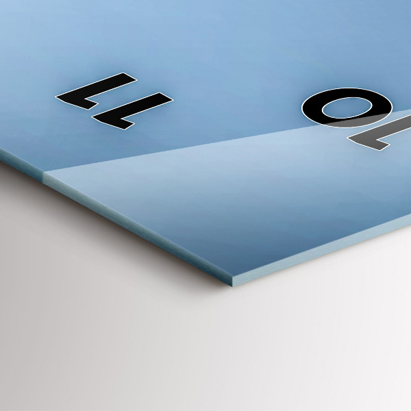 Vertikale Uhr mit motiv Schwäne im Herzen