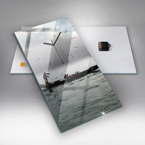 Vertikale Uhr mit motiv Venedig Gondel