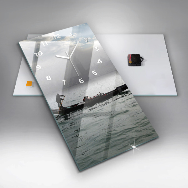 Vertikale Uhr mit motiv Venedig Gondel