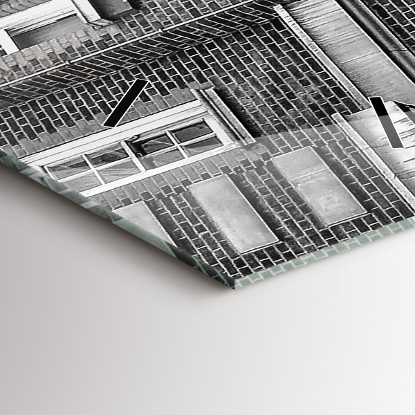 Vertikale Uhr Roter Doppeldeckerbus