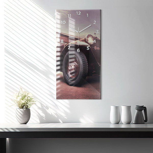 Vertikale Uhr mit motiv Oldtimer