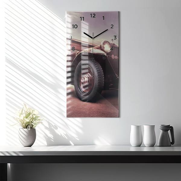 Vertikale Uhr mit motiv Oldtimer