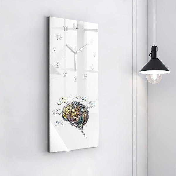 Vertikale Uhr Künstlerische Darstellung des Gehirns