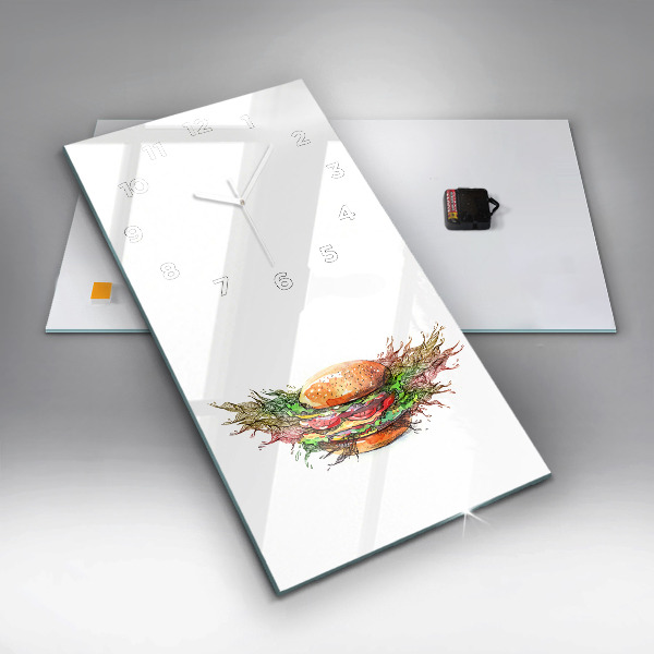 Vertikale Uhr mit motiv XXL-Käse-Burger