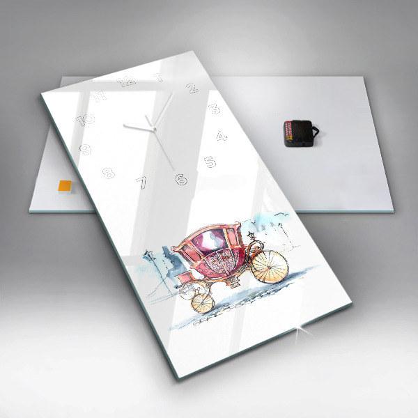 Vertikale Uhr Antike Kutsche der Königin