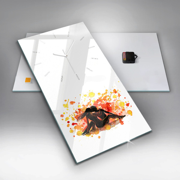 Vertikale Uhr mit motiv Liebe und ein verliebtes Paar