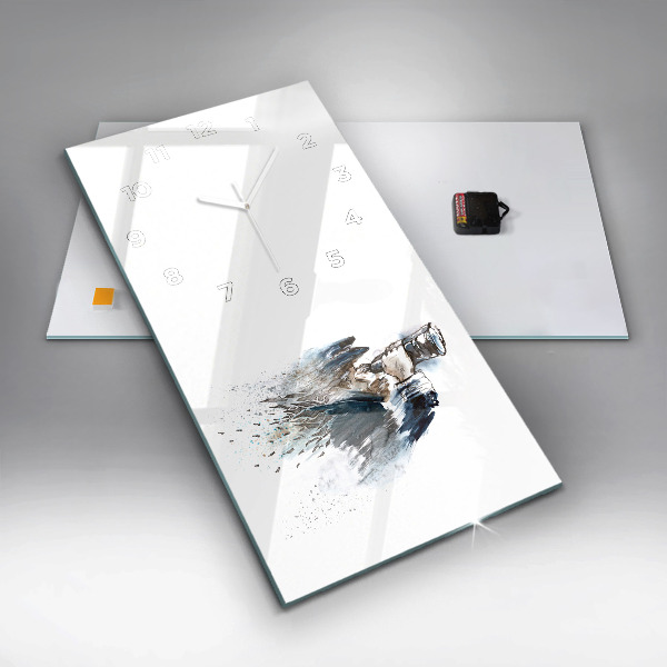 Vertikale Uhr Schiffskapitän mit Fernglas