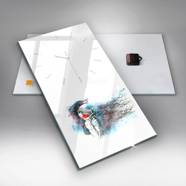 Vertikale Uhr mit motiv Abstrakter Astronaut