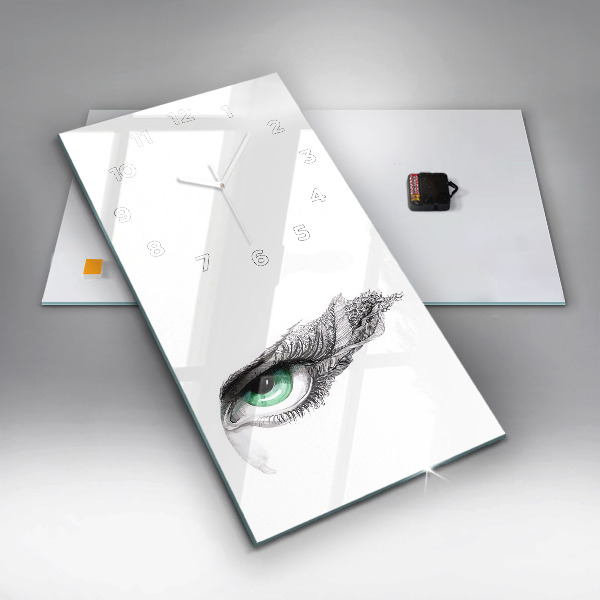 Vertikale Uhr mit motiv Abstraktes Auge eines Mannes