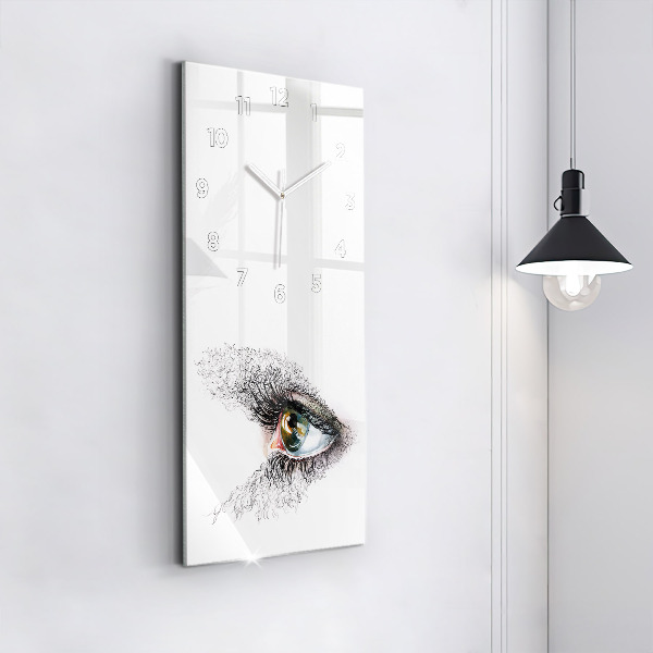 Vertikale Uhr Zeichnung eines menschlichen Auges