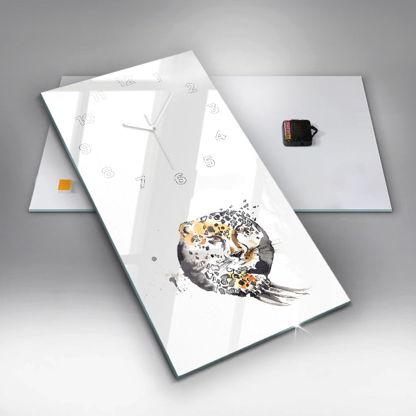 Vertikale Uhr Gepard innerhalb eines Kreises