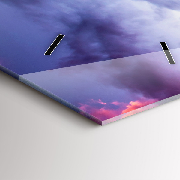 Vertikale Uhr mit motiv Winterliche Berglandschaft