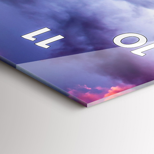 Vertikale Uhr mit motiv Winterliche Berglandschaft