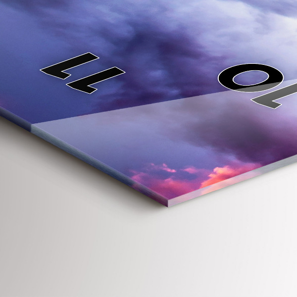 Vertikale Uhr mit motiv Winterliche Berglandschaft